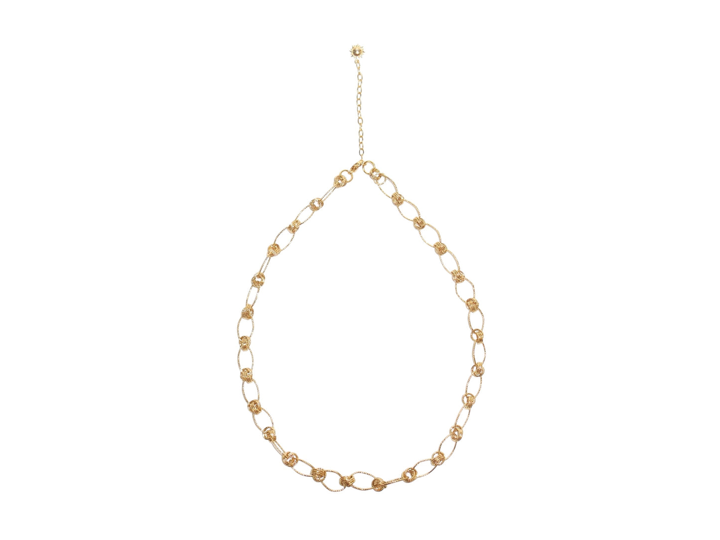 Textured gold necklace