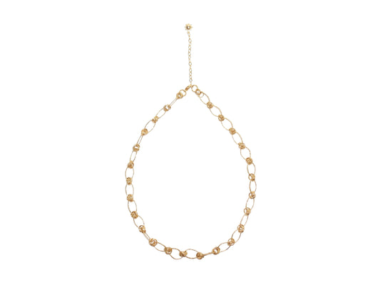 Textured gold necklace