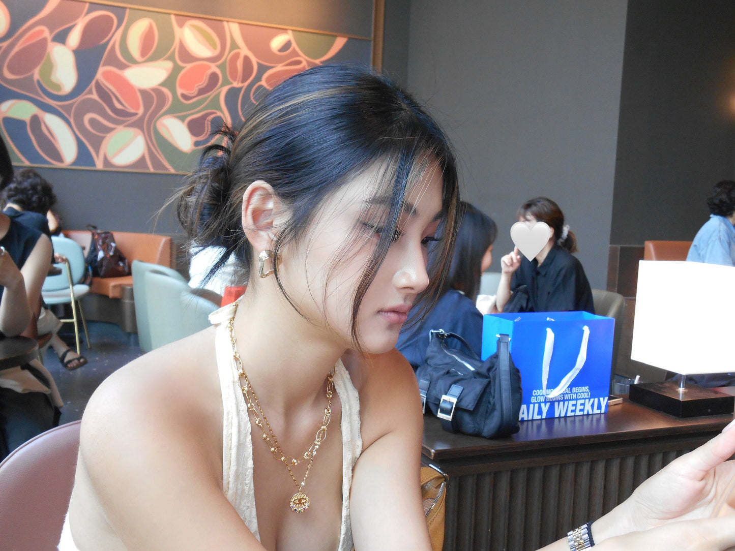 Textured gold necklace