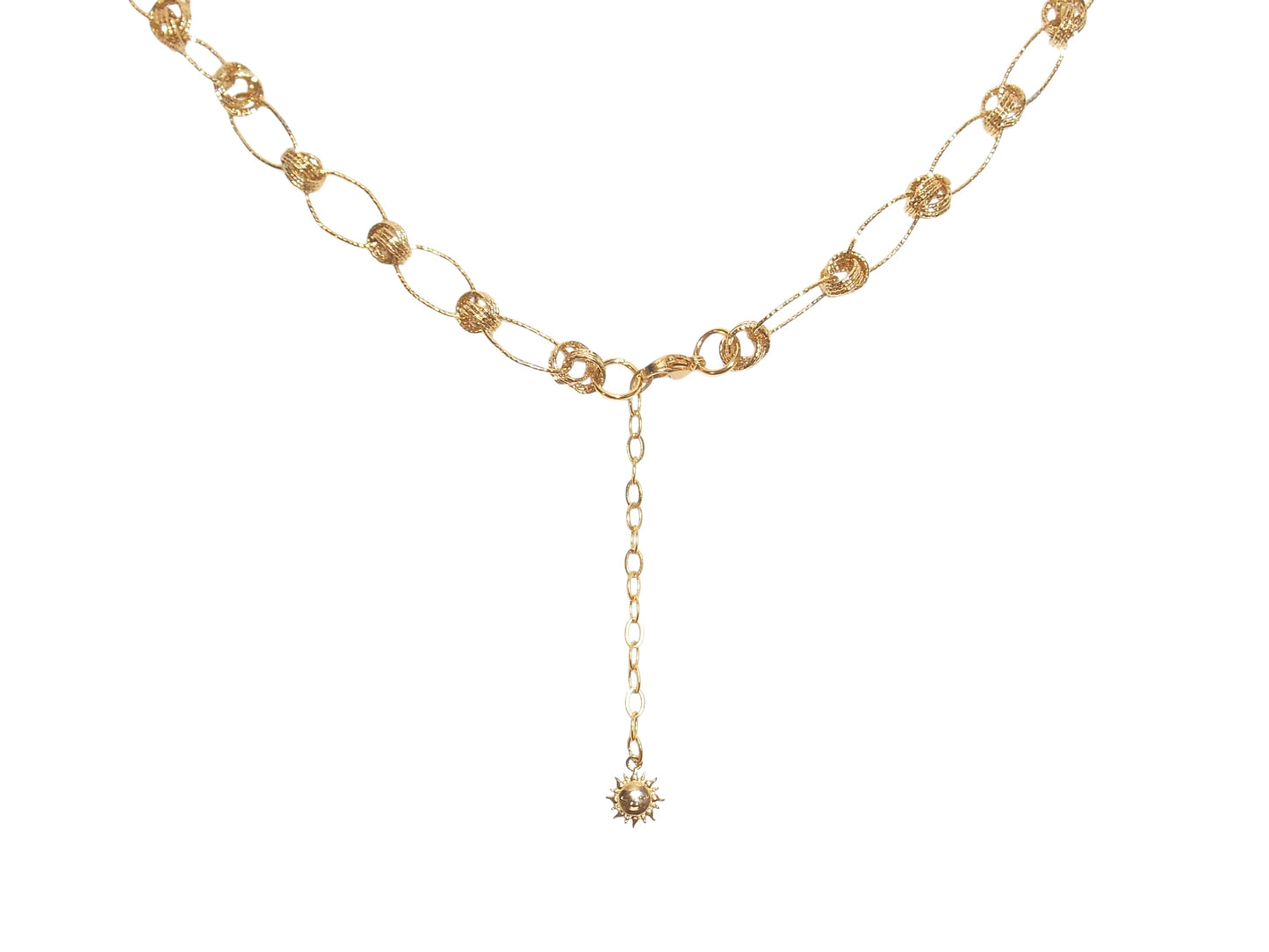 Textured gold necklace