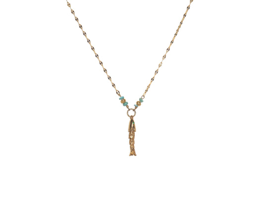Dancing anchovy necklace (gold/silver)