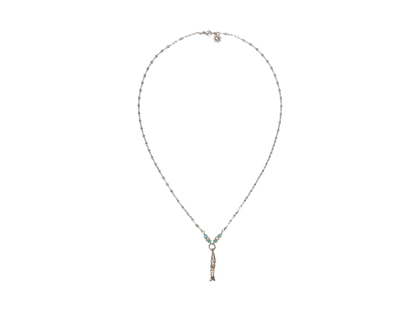 Dancing anchovy necklace (gold/silver)